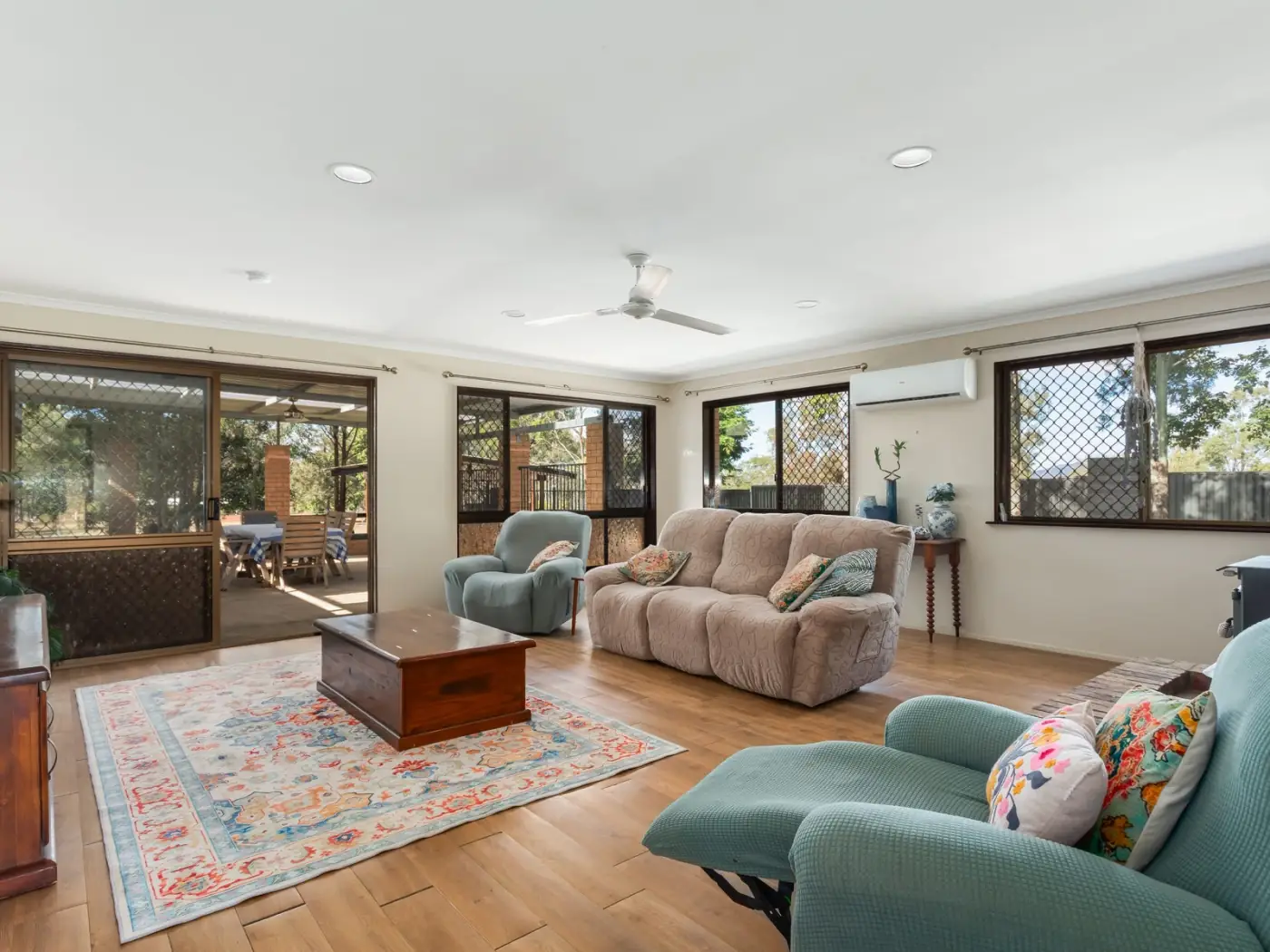 Light-filled open-plan living area
